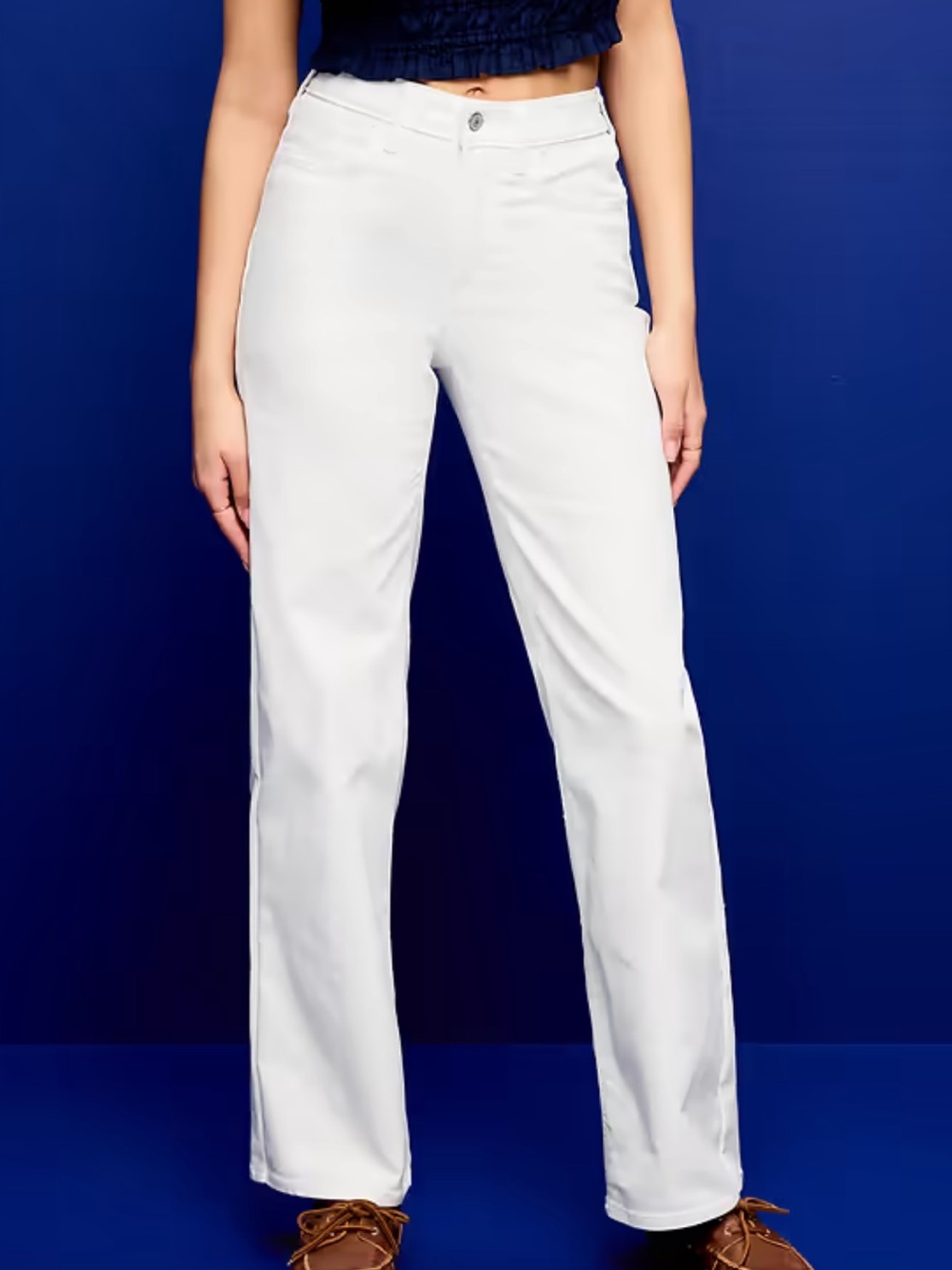NWT OLD NAVY Plus 26 Short White High-Waisted Wow Wide-Leg Jeans casual Travel